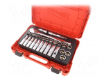 Wrench-set | 6-angles,socket spanner | 1/2" | 28pcs.