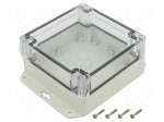 Enclosure: multipurpose | X: 105mm | Y: 105mm | Z: 60mm | ZP | light grey