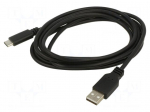 Cable | USB 3.0 | USB A plug,USB C plug | 1m | black