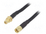 Cable | 5m | RP-SMA male,RP-SMA female | black | straight | 50&Omega;