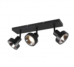 Trio-Lighting Leon 3-pc GU10 matt black virziena gaismeklis