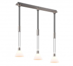 Trio-Lighting Stanley  3-pc E27 brushed steel piekaramā lampa