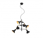 Trio-Lighting Roxie  6-pc E14 matt black/gold piekaramā lampa