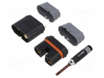 Connector: DC supply | plug/socket | male + female | power supply