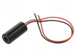 Module: laser | 1mW | red | dot | 635nm | 4.5&divide;5.5VDC | 15&divide;45mA