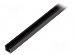 Profiles for LED modules | black | 1m | LOKOM | aluminium | anodized