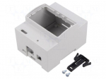 Enclosure: for computer | grey | for DIN rail mounting