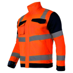 Jalan&otilde;ud, t&ouml;&ouml;riided | Isikukaitsevahendid // T&ouml;&ouml;-, kaitse-, k&otilde;rgn&auml;htavusega riided // Kurtka ostrzeg. pomarańcz. 'premium', "3xl", ce, lahti