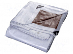 Tarpaulin | L: 5m | Width: 3m | polyetylene | silver-brown | 210g/m2