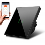 Elektrimaterjalid // Elektrimaterjalide v&auml;ljam&uuml;&uuml;k | Madalate hindade kampaaniad // Dotykowy włącznik światła Maclean, pojedynczy, SMART, Tuya APP, szklany, czarny z kwadratowym podśw. przycisku, 86x86mm, MCE716B