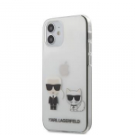 Back panel cover Karl Lagerfeld Apple iPhone 12 mini 5.4'' PC/TPU Karl &Choupette Cover Transparent