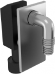 Washing machine underwall valve, chrome