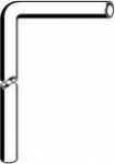 Siphon elbow 40x220x680mm, plastic Viega