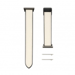 Strap Connect  22mm Silicone Leather Watch Strap with Magnetic White