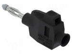Laboratory connector: 4mm banana | plug | 36A | 30VAC | 60VDC | black