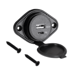 Auto- ja mootorrattatooted, elektroonika, navigatsioon, CB raadio // Auto elektroonikakomponendid : Installatsioonikaablid : Kaitsealused : &Uuml;hendused // Ładowarka samochodowa USB+USB typu C z funckją Quick Charge i Power Delivery