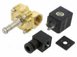 Electromagnetic valve | G 3/4" | brass | FKM | Valve: 2/2 NC | 24VDC