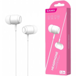 iKAKU KSC-381 Universal Lightweight HiFi In-Ear Headphones 3.5mm with Microphone 1.2m White