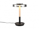 Trio Celeste LED table lamp matt black/chrome plated/wood gaismeklis 554910132 4017807616873