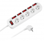 Pikendusjuhe 1,5 m | 5+1 l&uuml;liti | 5 pistikupesa | 16A | 3680W | Kaabel 3x1,5 mm\n\n\n\n\n\n\n