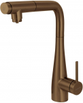 Kitchen faucet with water filter connection with pull-out spout