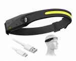 Riff HD1 Wave induction 350 LM Headlamp Type-C USB Rechargeable and Sensore Black