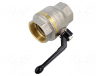 Ball valve | max.25bar | nickel plated brass | -15&divide;90&deg;C
