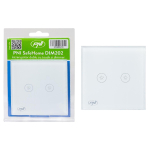 Double switch with touch and dimmer PNI SafeHome DIM202 2X700W, Live Wire, without neutral, glass