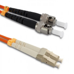 Qoltec Patchcord fiber optic LC/UPC - ST/UPC | Multimode | 50/125 | OM2 | Duplex | 1m