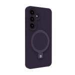 Back panel cover Evelatus Samsung Galaxy S25 Premium Magnetic with Stand Soft Touch Silicone Case Purple