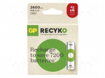 Re-battery: Ni-MH | AA | 1.2V | 2600mAh | ReCyko | blister | Ready2Use