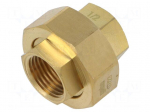 Splice terminal: double connector | brass CW617N | Thread: G 1/2"