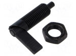 Indexing plungers | Thread: M12 | Plating: black finish | 5mm | steel