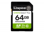Kingston Canvas Select Plus | 64 GB | SD | Flash memory class Class 10