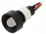 Indicator: LED | recessed | 24VDC | 24VAC | Cutout: &Oslash;13mm | IP40 | plastic