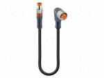 Cable: for sensors/automation | M12,M8 | PIN: 4 | 2m | plug | 30VDC | 4A