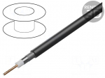 Wire: coaxial | RG58 | wire | CCS | PVC | black | 100m | &Oslash;cable: 5mm | CPR: Eca