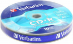 Blank CD-R Verbatim 700MB Wagon Wheel 1x-52x Extra Protection, 10 Pack Spindle