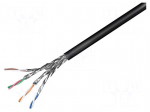 Wire | S/FTP | Cat 6a | 4x2x26AWG | Cu | stranded | LSZH | grey | 100m