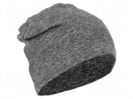Beanie | thermoactive | grey | elastane,polyester | Size: 57-61