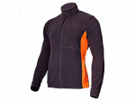 Fleece sweatshirt | Size: M | graphite-orange | 290g/m2