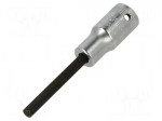Socket: hex key-bit | HEX 9/64" | 1/4" | 55mm | chromium steel | 44A