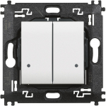 Double wireless light switch with 2 buttons to control 2 different connected devices for lights.