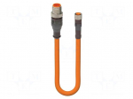 Cable: for sensors/automation | M12,M8 | PIN: 4 | 2m | plug | 30VDC | 4A