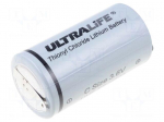 Battery: lithium | 3.6V | C | soldering lugs | &Oslash;26.2x50mm | 9000mAh