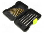 Drill set | for concrete,for metal | high speed steel | 17pcs.