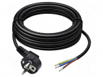 Cable | 3G0.75mm2 | CEE 7/7 (E/F) plug angled,cables | PVC | 5m | 230V