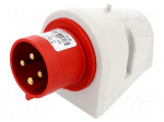 Connector: AC supply 3-phase | socket | male | 32A | 400VAC | IEC 60309