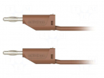 Test lead | 70VDC | 33VAC | 16A | banana plug 4mm,both sides | brown