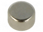 Magnet: permanent | NdFeB | 8N | &Oslash;: 5mm | H: 3mm | Plating: nickel | disk